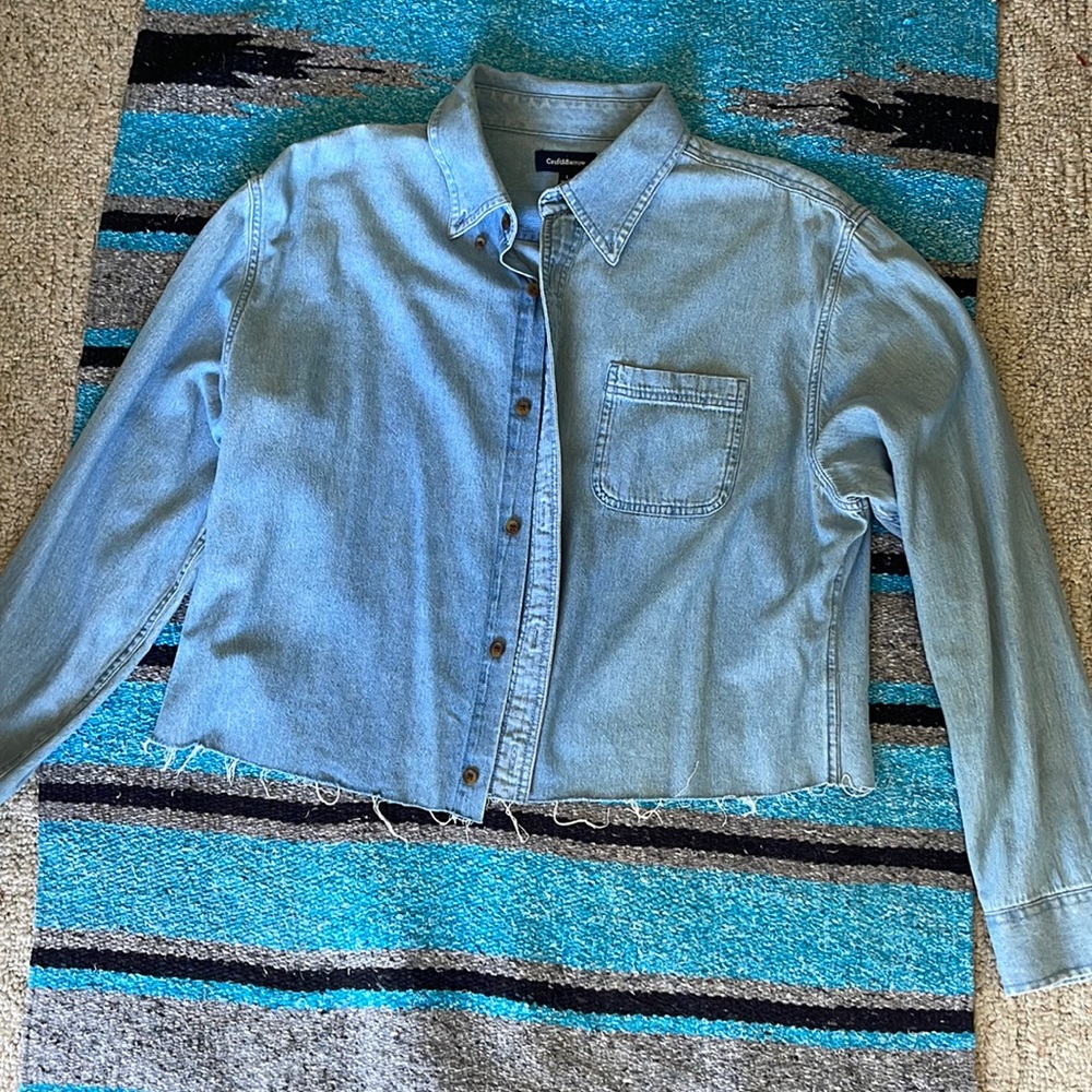 Denim Croft & Barrow crop top